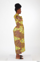  Dina Moses dressed standing t poses whole body yellow long decora apparel african dress 0007.jpg